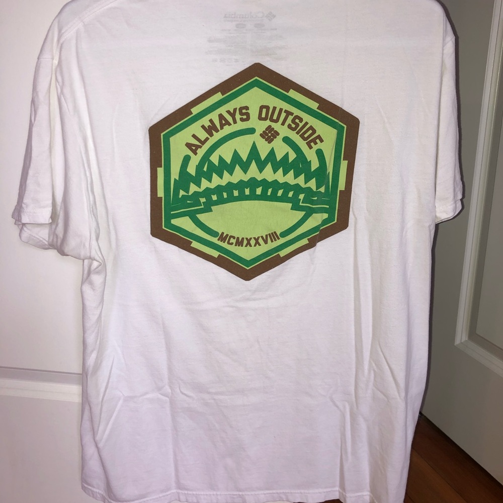 Men’s Columbia T-Shirt, White, Short Sleeve